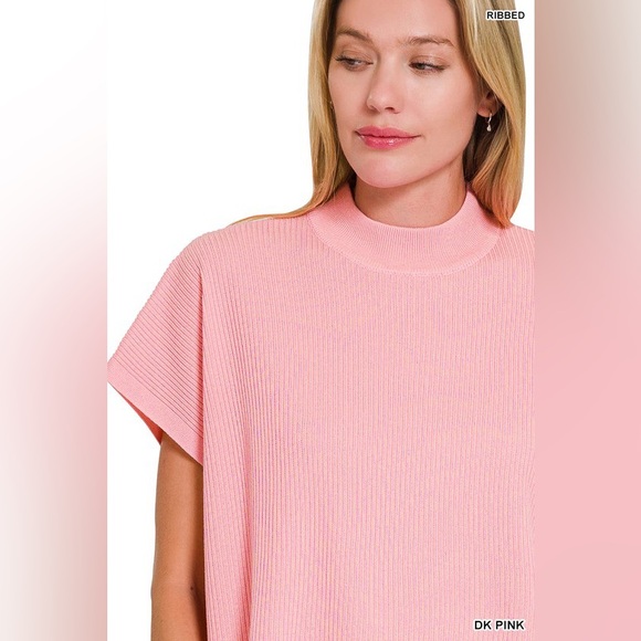 216. Sweater Short Sleeve Top and Pant Set in Sand Beige - Picture 4 of 4